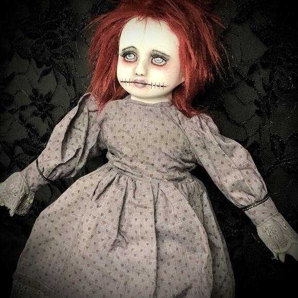 OOAK Creepy Odd 16” Haunted Ghost Doll Scary Halloween Horror Art Doll Prop - Picture 8 of 16